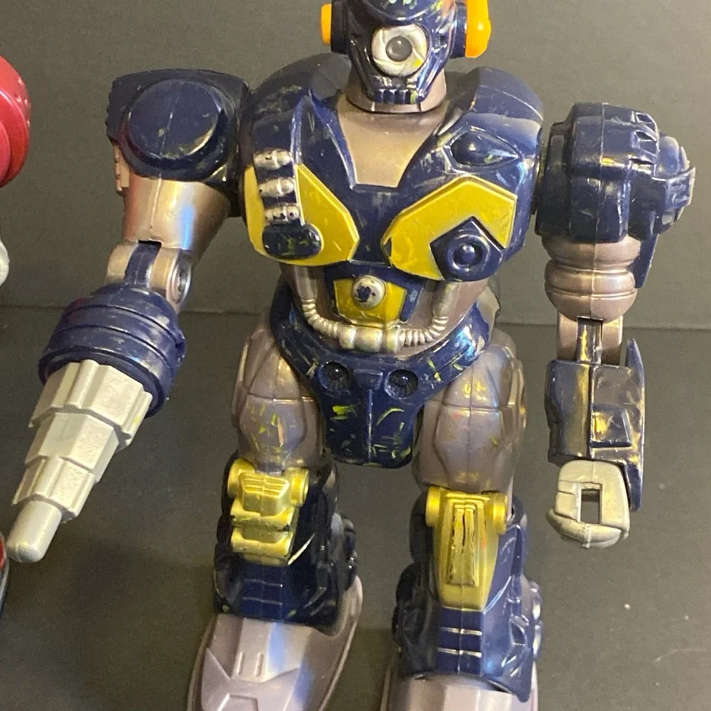 Hap P Kid M.A.R.S Motorized Attack Robots  Set Of 2 Moving Tested Working‎